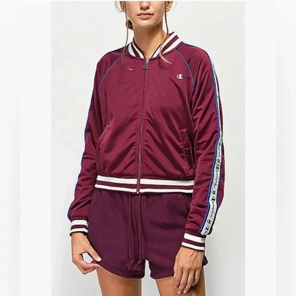 Champion Burgundy Y2K Track Jacket  - Size L - Picture 2 of 10